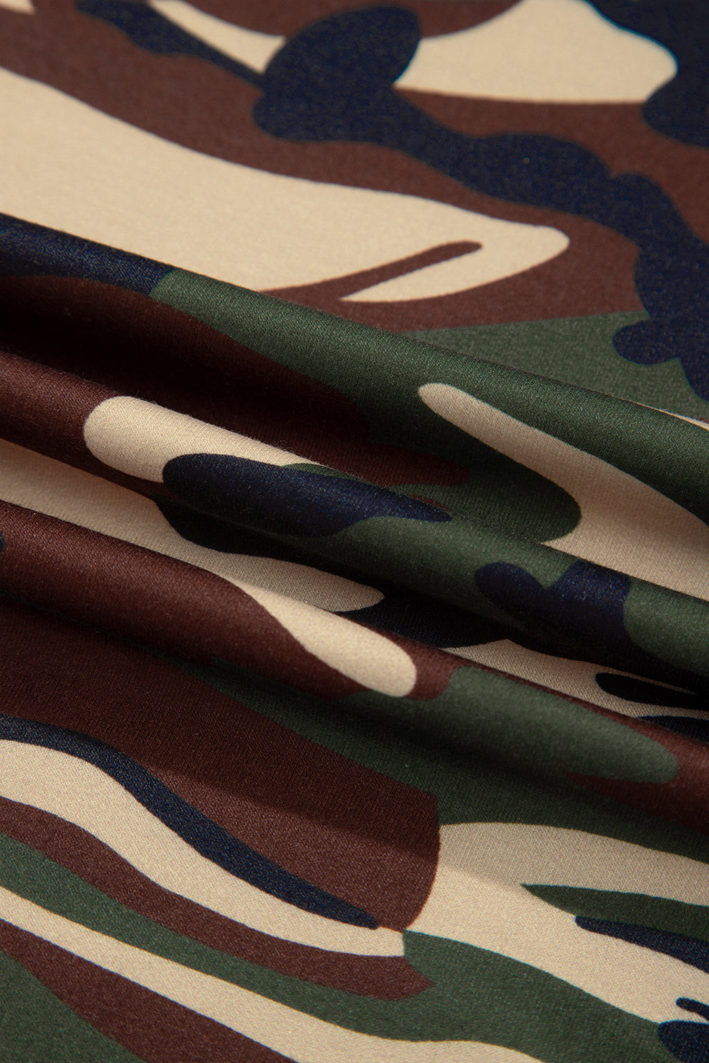 Multicolour Camouflage Print Round Neck Baggy Pullover Sweatshirt