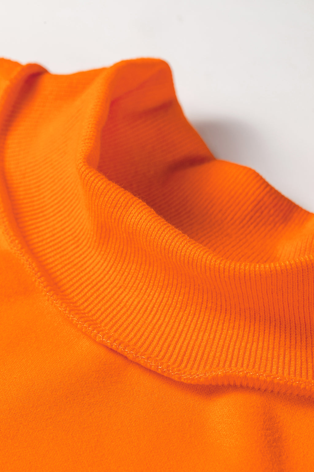 Carrot Oversize Drop Shoulder Reversible Mock Neck Sweatshirt