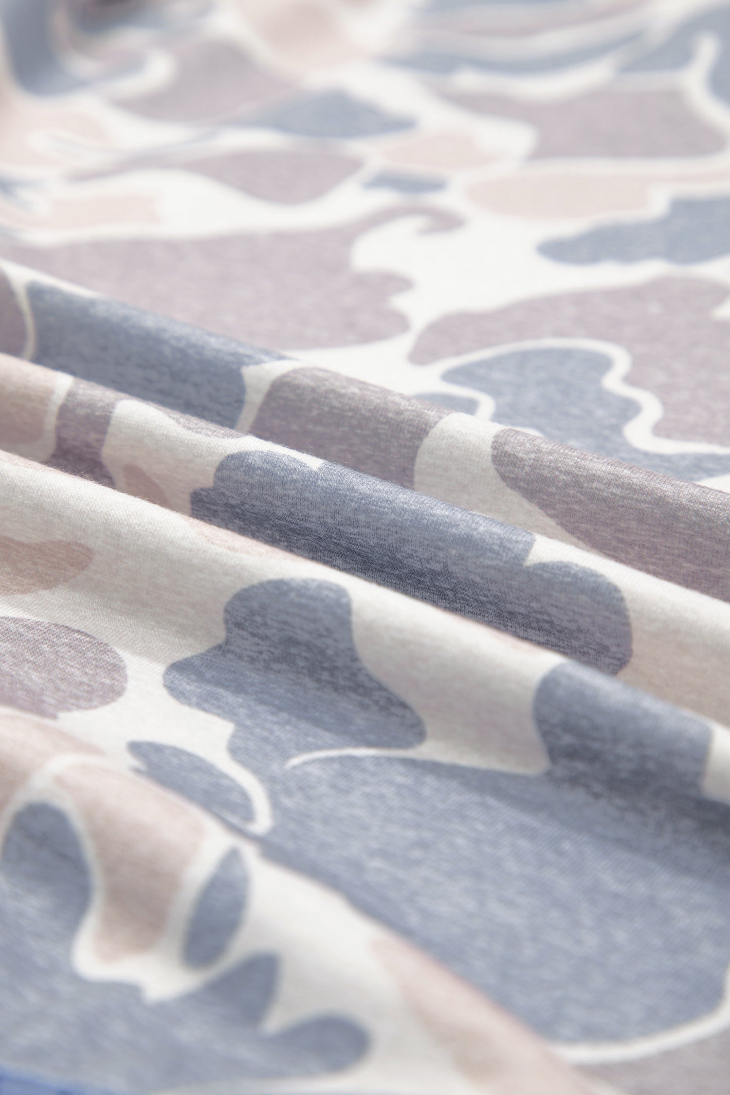 Multicolour Camouflage Print Denim Patchwork Polo Collar Tee
