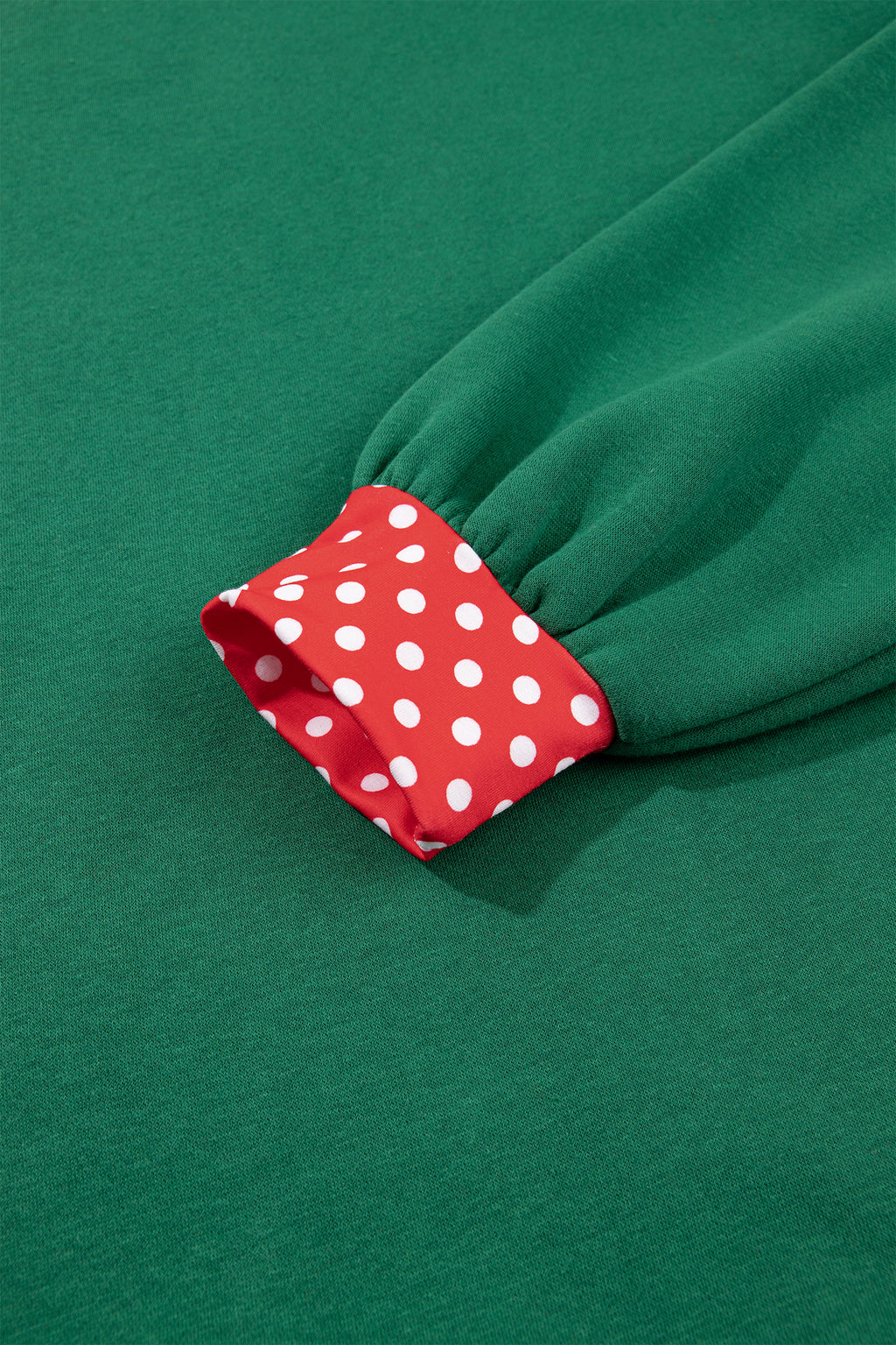 Racing Red Polka Dot Trim Baggy Pullover 2pcs Short Set