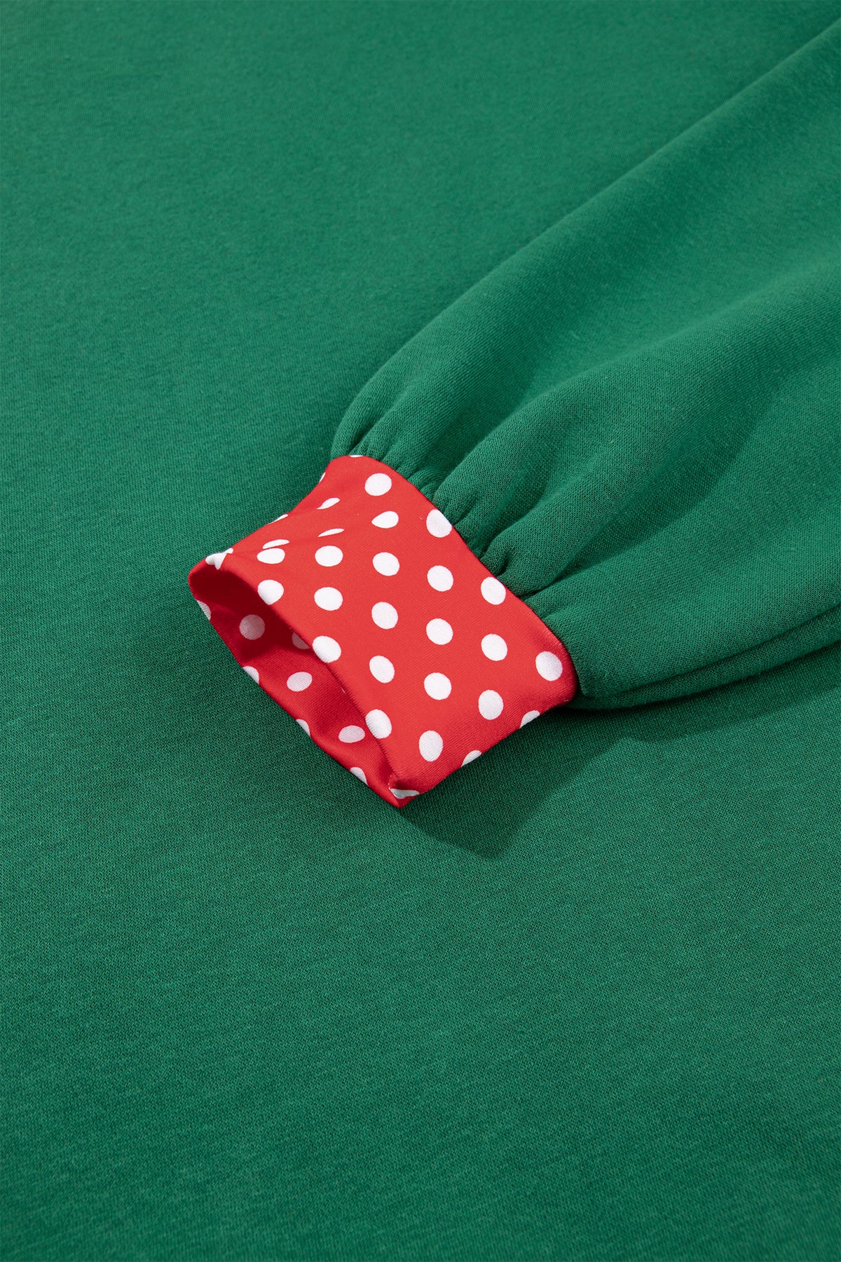 Racing Red Polka Dot Trim Baggy Pullover 2pcs Short Set