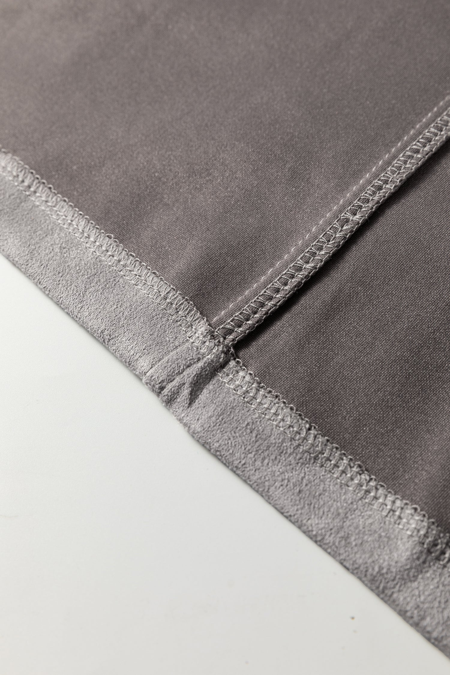Gray Cropped Fringe Faux Suede Jacket