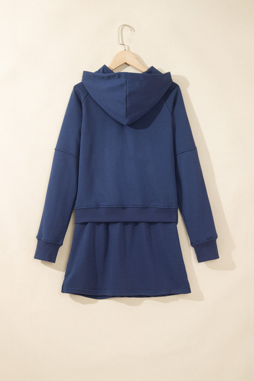 Light Grey Long Sleeve Zip-Up Top Elastic Waist Skort Set