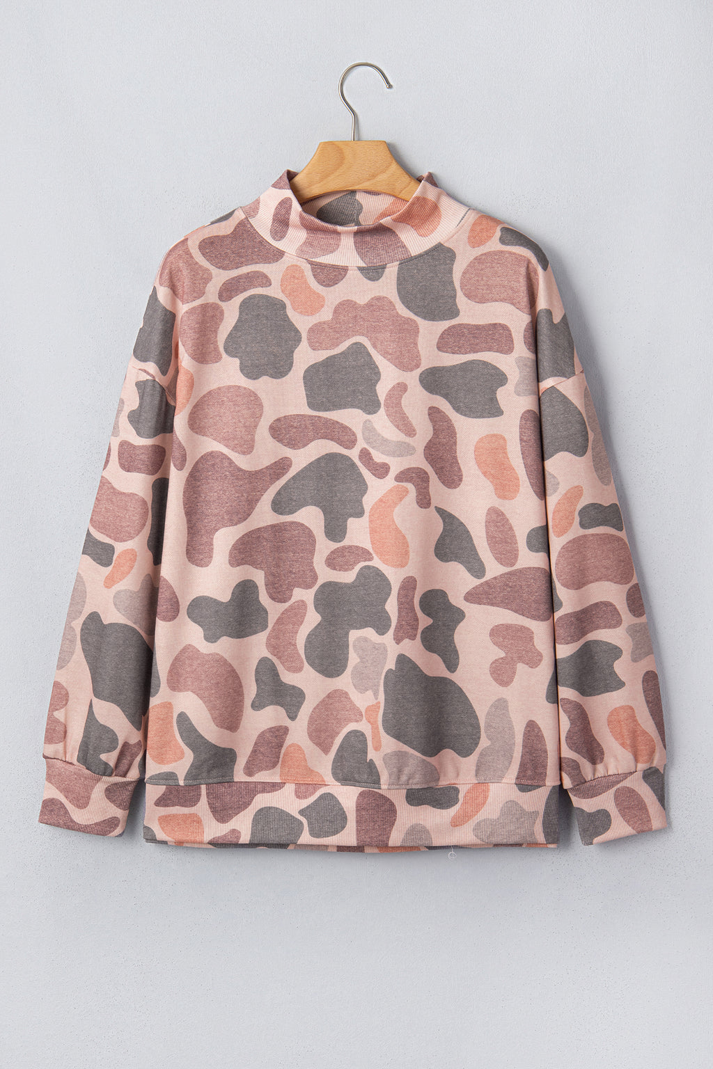 Multicolour Camouflage Western Style Pullover Sweatshirt