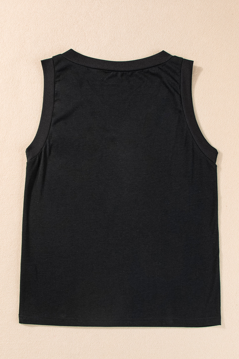 Black Cowgirl Floral Boots Printed Tank Top